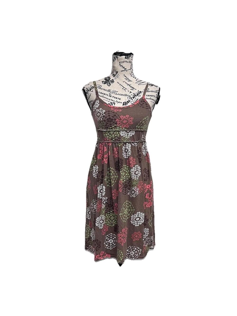 Mossimo Floral Babydoll Dress Xs Y2k Fairy Forest Boho Cottagecore Mini Coquette